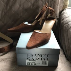 Franco Sarto San Remo Tobacco Suede Wedge